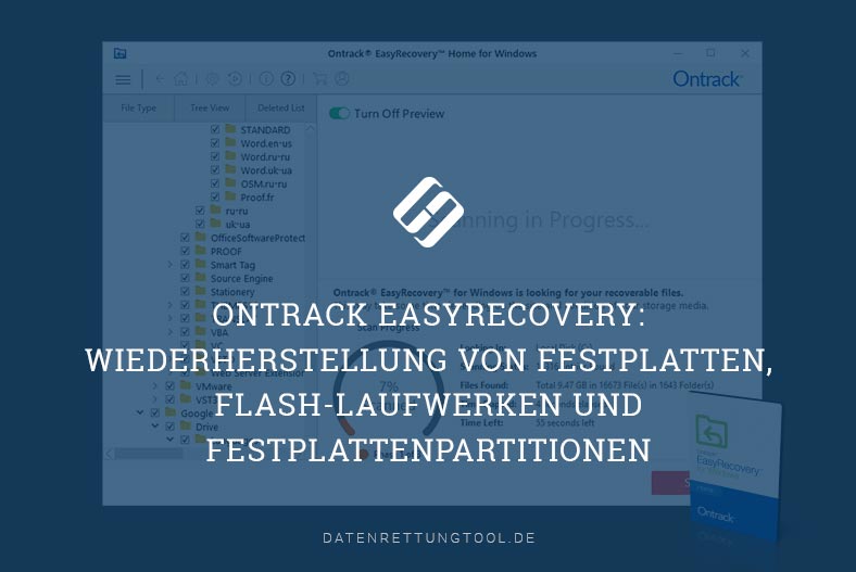 Ontrack EasyRecovery: Wiederherstellung von Festplatten, Flash-Laufwerken und Festplattenpartitionen