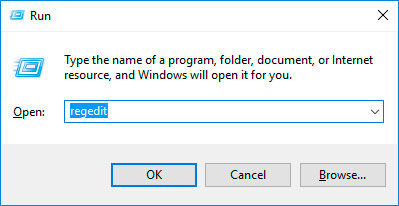Befehlsausführung Windows 11: regedit